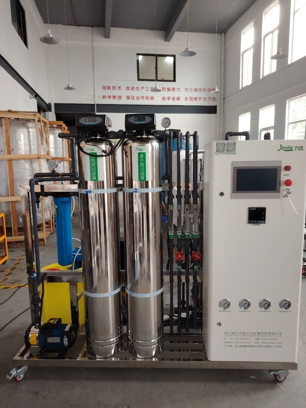 500LPH Capacity Double Pass EDI Water Plant Được trang bị màng Vontron/DOW/Toray Ro