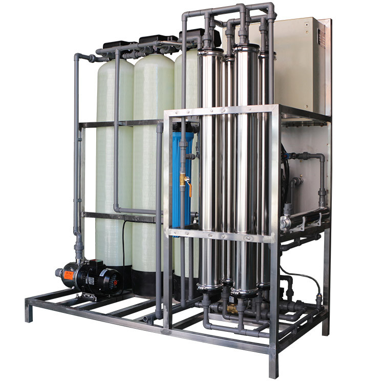 Hệ thống RO công nghiệp 1000lph Máy tiệt trùng tia cực tím Bộ lọc than hoạt tính