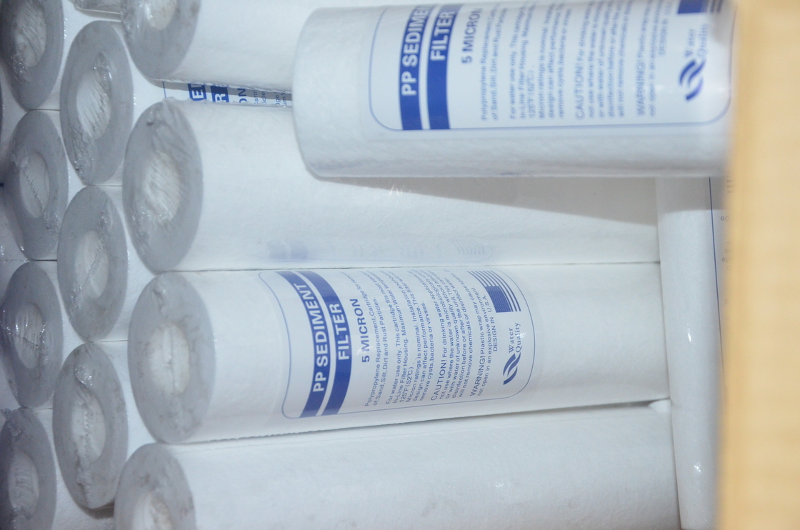 Chất lắng Polypropylene 10Micron Bộ lọc nước Ro Pp Bộ lọc hệ thống RO Phụ kiện