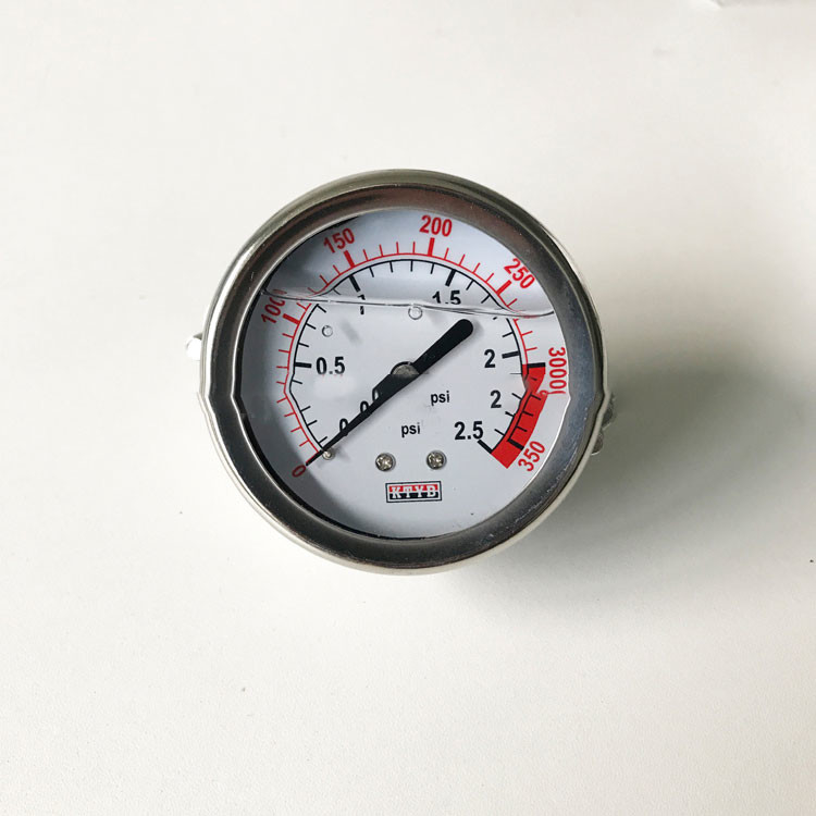 Phớt màng áp kế SUS Máy đo áp suất đầy nước 60Kpa để xử lý nước Ro