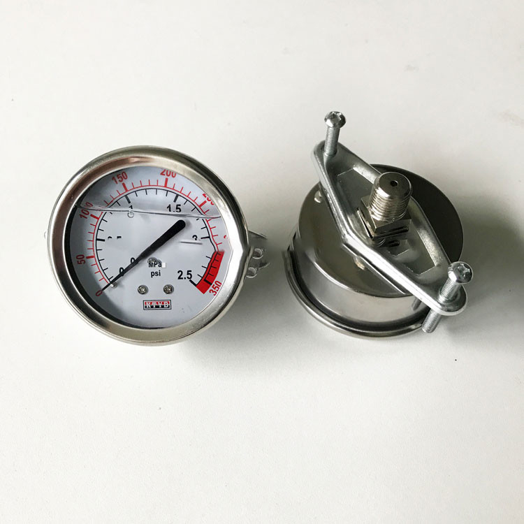Phớt màng áp kế SUS Máy đo áp suất đầy nước 60Kpa để xử lý nước Ro