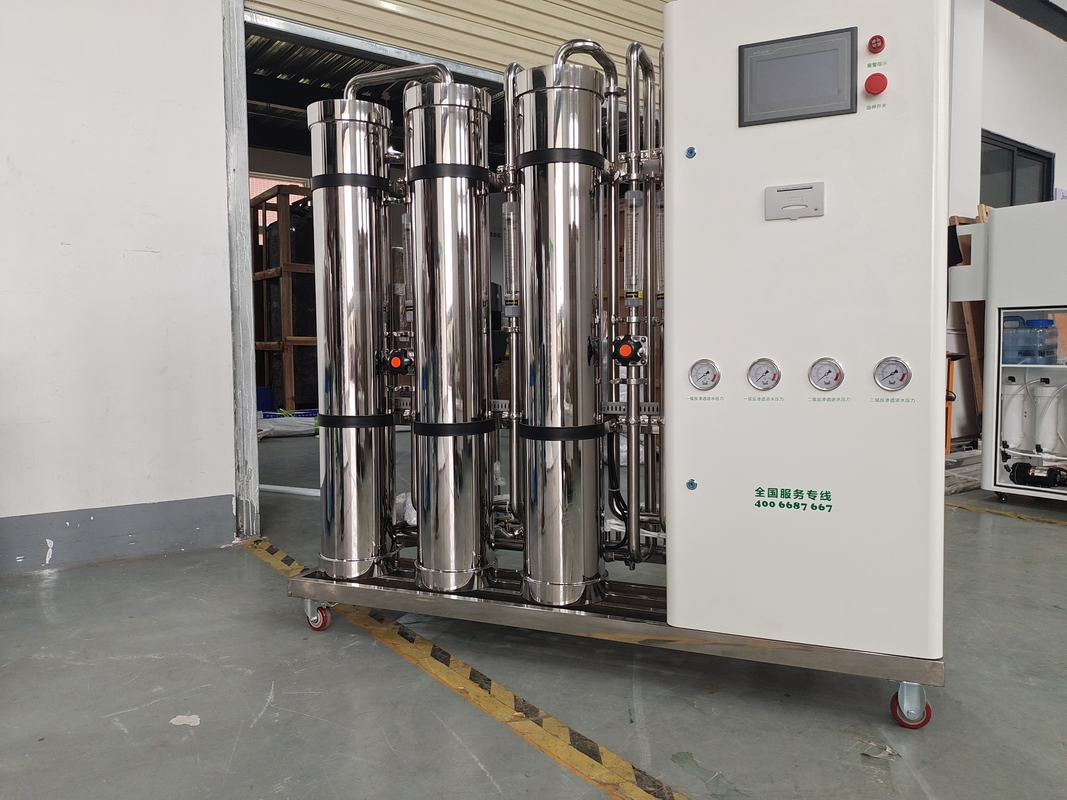 Hệ thống RO hai giai đoạn 1000LPH bằng vật liệu SS hoàn chỉnh